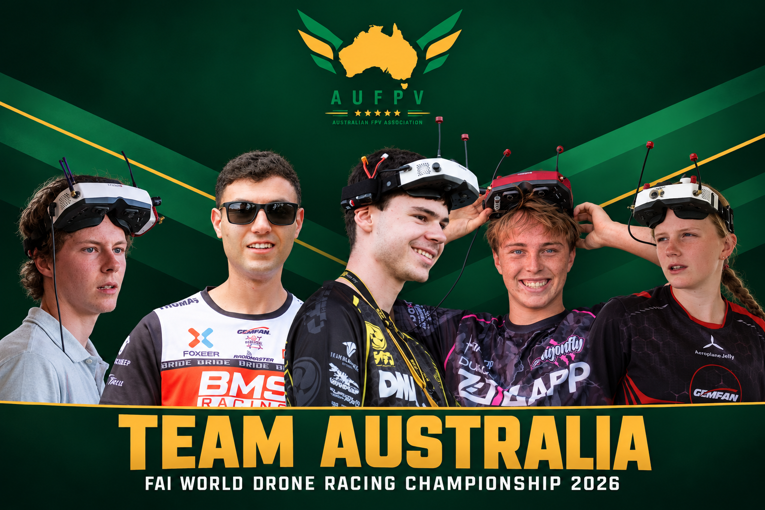 Meet Team Australia for the 2026 FAI World Drone Racing Championship
